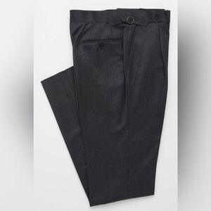 Spier & Mackay NWT Gray High Waist Slim Unhemmed 100% Wool Dress Pants